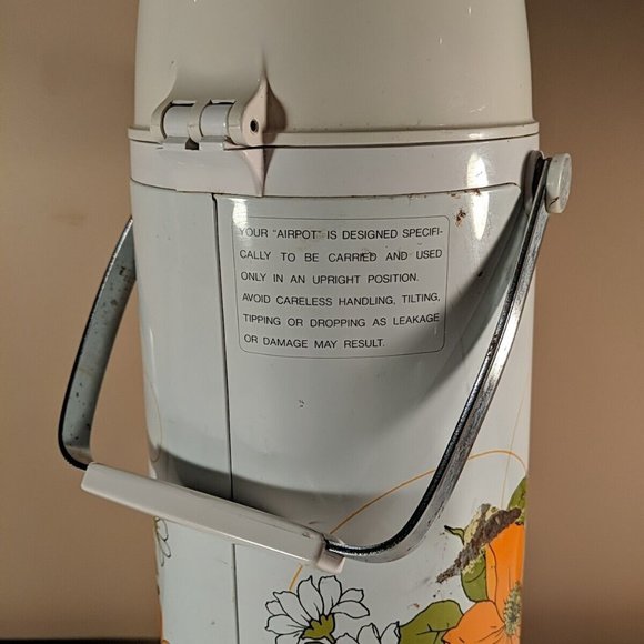 Vintage MCM The Peacock Vacuum Bottle Co Ltd Portable Air Pot Drink Dispenser - Picture 4 of 16